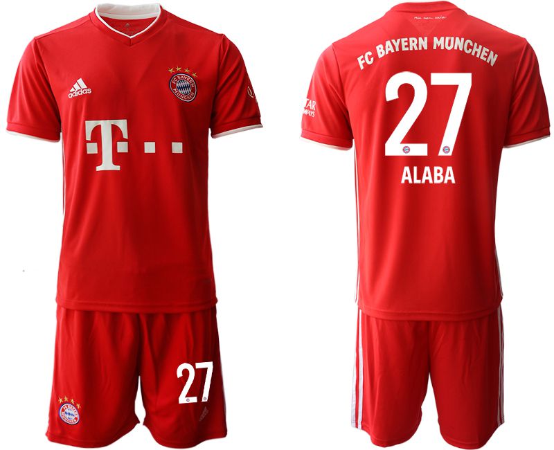 Men 2020-2021 club Bayern Munich home #27 red Soccer Jerseys->->Soccer Club Jersey
